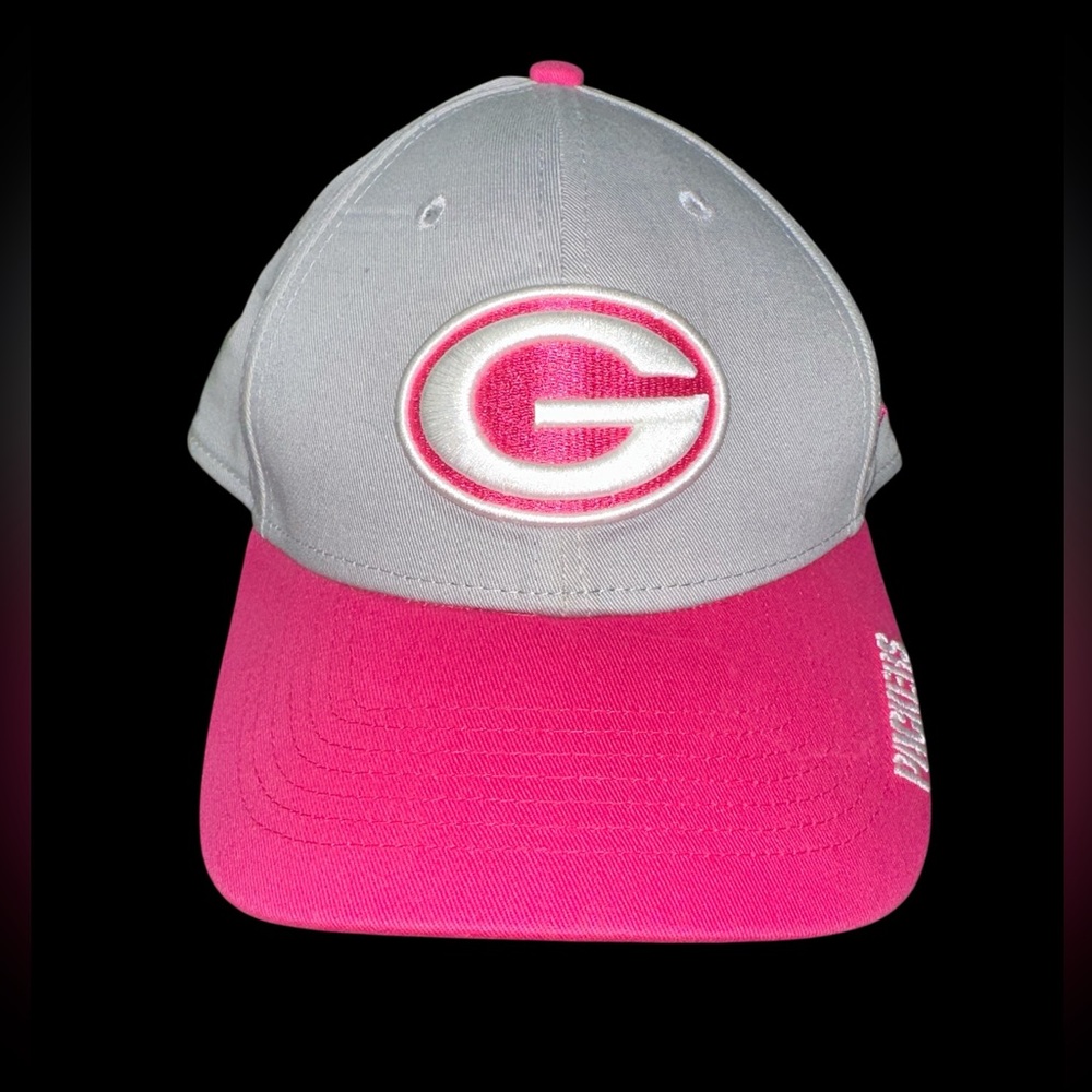 New Era Green Bay Packers 9FORTY Adjustable Cap in Pink and Gray 100% Cotton EUC
